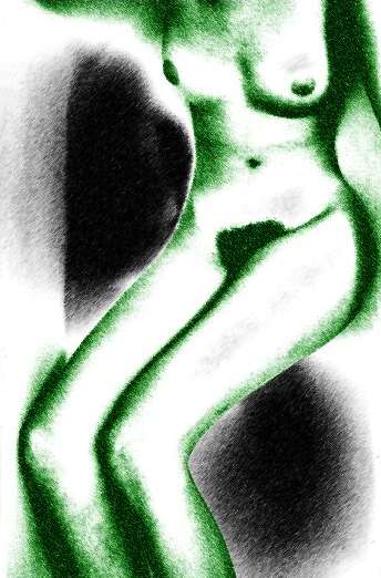 Nude in Black & Green